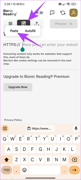 choose-website-and-then-paste-the-link ما هي Bionic Reading وكيفية استخدامها