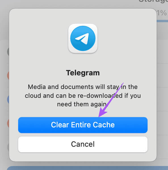 clear-cache-in-telegram-app-on-desktop أفضل 6 إصلاحات لاستمرار Telegram في تسجيل الخروج على الهاتف المحمول وسطح المكتب