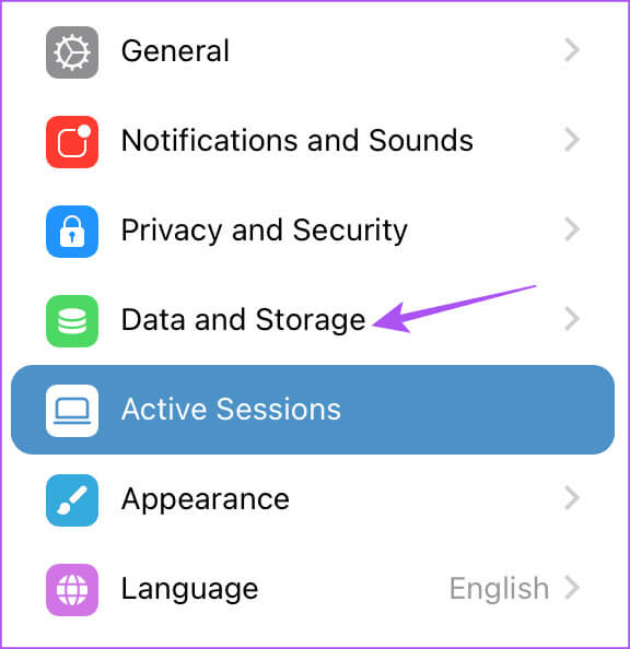 data-and-storage-settings-telegram-desktop أفضل 6 إصلاحات لاستمرار Telegram في تسجيل الخروج على الهاتف المحمول وسطح المكتب