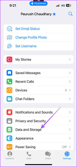 data-and-storage-settings-telegram-iphone-1-475x1024-1 أفضل 6 إصلاحات لاستمرار Telegram في تسجيل الخروج على الهاتف المحمول وسطح المكتب