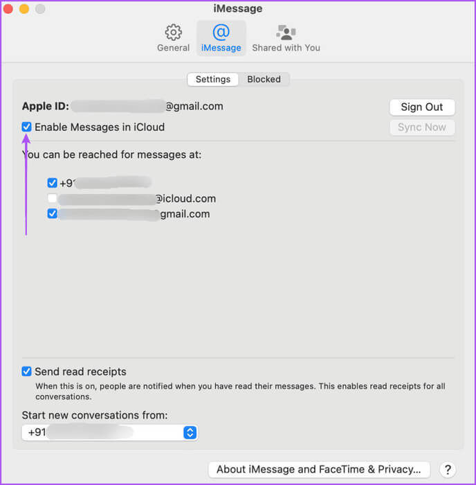 enable-imessage-on-mac-1007x1024-1 أفضل 5 إصلاحات لإرسال iMessage من البريد الإلكتروني بدلاً من رقم الهاتف