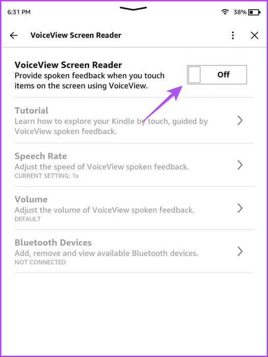 enable-voiceview-screen-reader-kindle-770x1024-1 كيفية استخدام تحويل النص إلى كلام Text-To-Speech على Amazon Kindle
