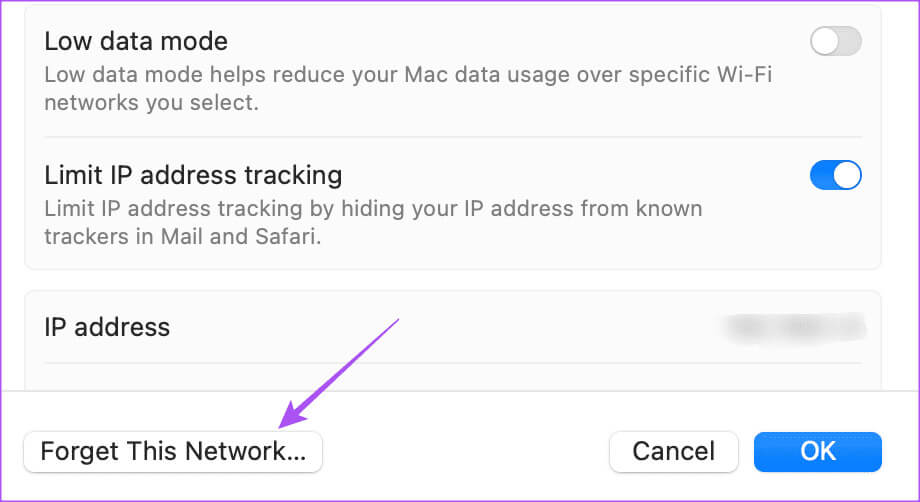 forget-this-network-wifi-mac-1 أفضل 5 إصلاحات لإرسال iMessage من البريد الإلكتروني بدلاً من رقم الهاتف