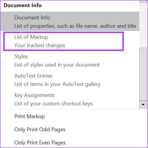 how-to-print-tracked-changes-comments-in-microsoft-word-11 كيفية طباعة التغييرات والتعليقات المتعقبة في مستندات Microsoft Word