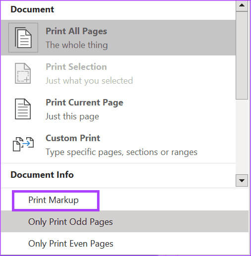 how-to-print-tracked-changes-comments-in-microsoft-word-8 كيفية طباعة التغييرات والتعليقات المتعقبة في مستندات Microsoft Word