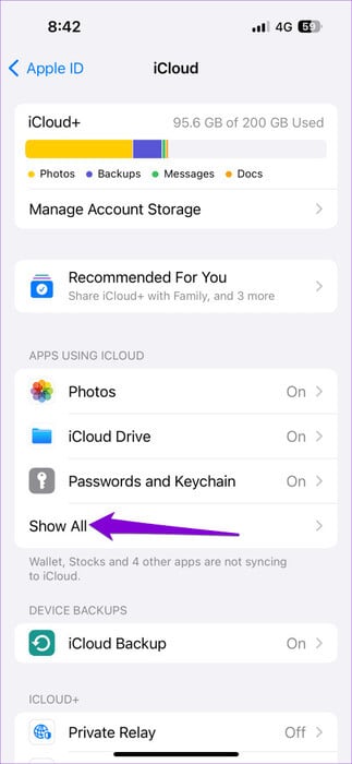 iCloud-Settings-on-iPhone-2-473x1024-1 أفضل 5 إصلاحات لعدم حفظ جهات الاتصال على iPhone