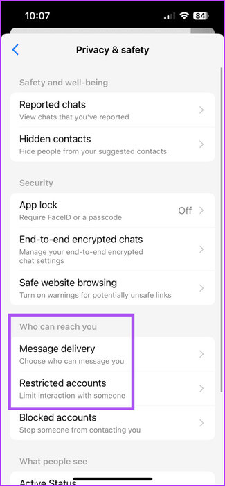 message-delivery-and-restricted-accounts-facebook-messenger-475x1024-1 أفضل 6 إصلاحات لعدم عمل ردود الفعل في Facebook Messenger
