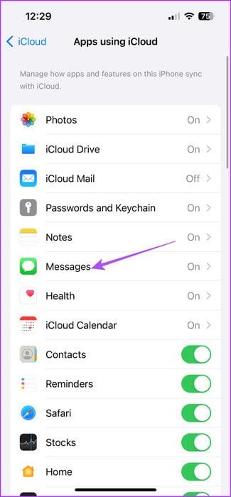 messages-icloud-settings-iphone-1-475x1024-1 أفضل 7 إصلاحات لعدم عمل iMessage Search على iPhone