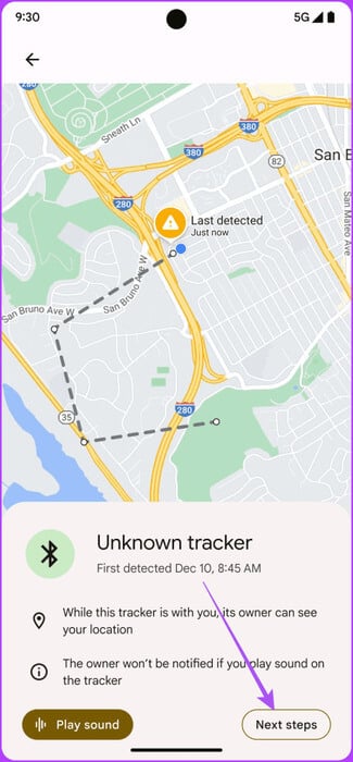 next-steps-to-find-unknown-tracker-android-475x1024-1 كيفية تمكين تنبيهات التعقب غير المعروفة على Android