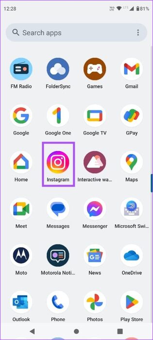 open-instagram-on-android-461x1024-1 أفضل 5 إصلاحات لعدم عمل السحب للرد في رسائل Instagram