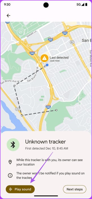 play-sound-to-find-tracker-android-475x1024-1 كيفية تمكين تنبيهات التعقب غير المعروفة على Android