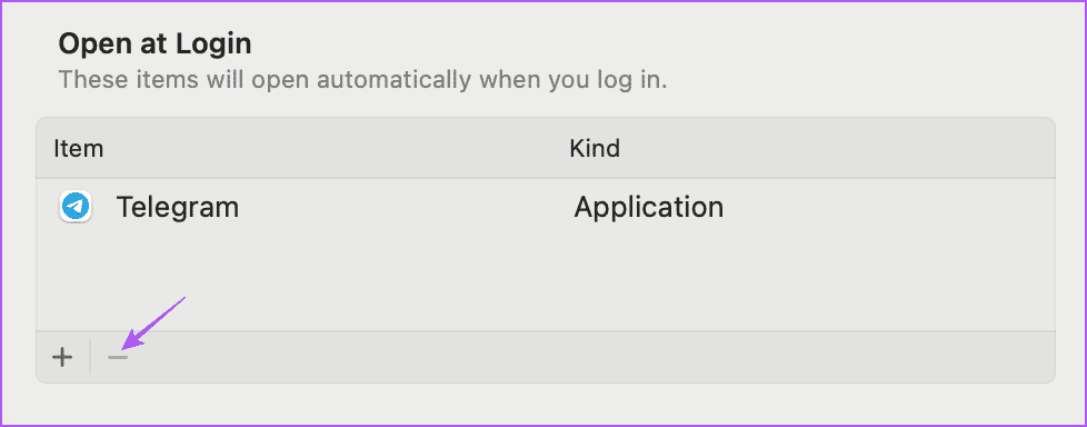 remove-login-items-mac أفضل 6 إصلاحات لخطأ "نفدت ذاكرة التطبيق من النظام الخاص بك" على نظام Mac