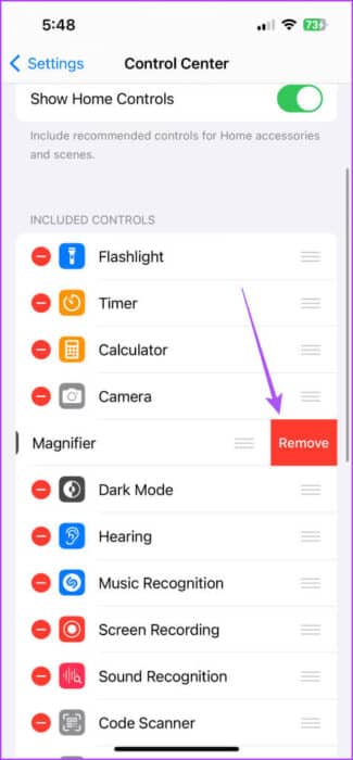remove-magnifier-from-control-centre-iphone-475x1024-1-e1702222542113 كيفية استخدام المكبر على iPhone