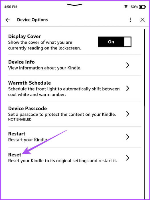 reset-kindle-770x1024-1 كيفية استخدام تحويل النص إلى كلام Text-To-Speech على Amazon Kindle