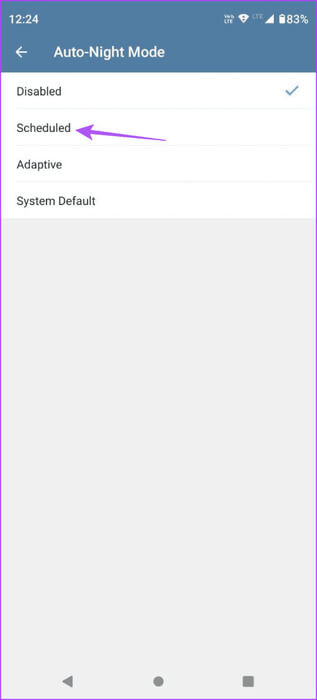 scheduled-night-mode-telegram-android-463x1024-1 كيفية جدولة الوضع المظلم على Telegram على الهاتف المحمول وسطح المكتب