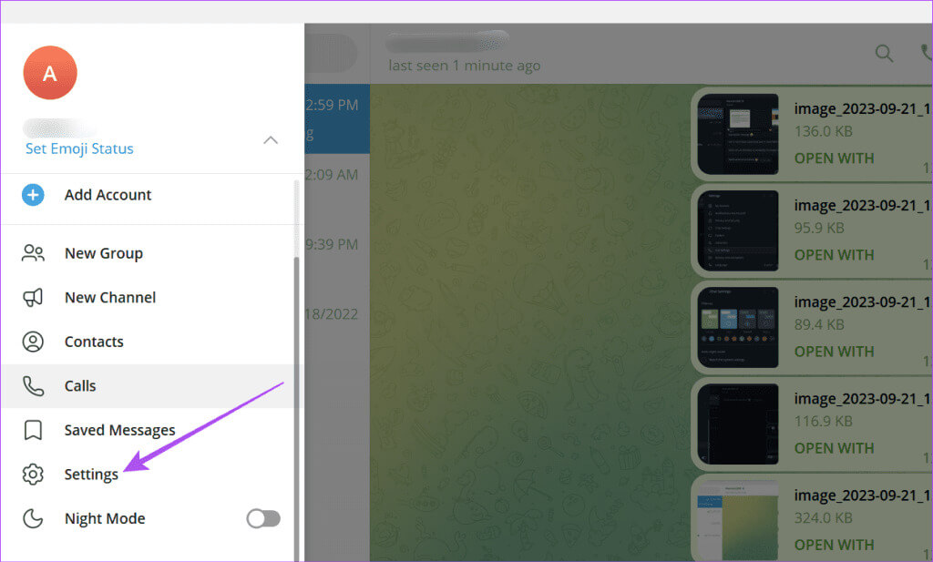 settings-telegram-windows-pc-1024x617-1 كيفية جدولة الوضع المظلم على Telegram على الهاتف المحمول وسطح المكتب
