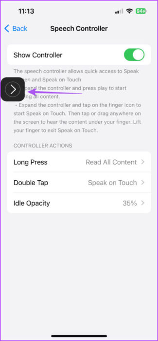 speech-controller-icon-on-iphone-475x1024-1-e1703889703664 كيفية جعل Siri يقرأ النص على iPhone وiPad وMac