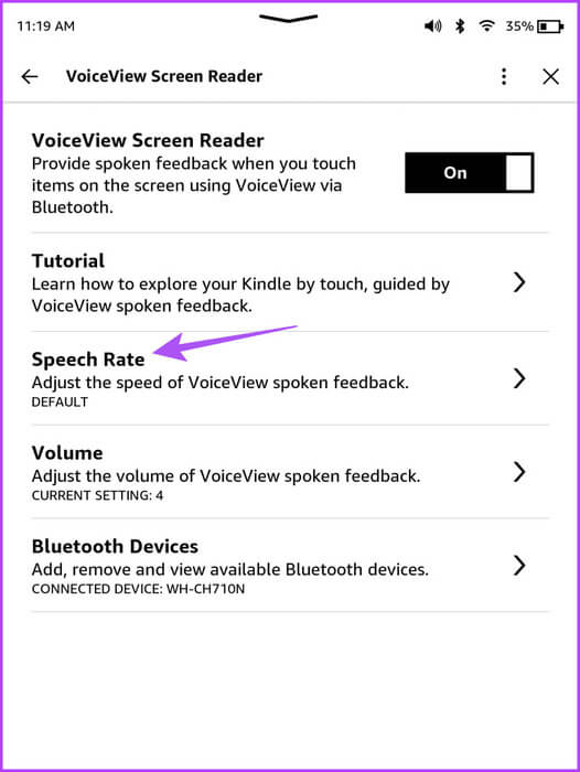 speech-rate-voiceview-screen-reader-kindle-770x1024-1 كيفية استخدام تحويل النص إلى كلام Text-To-Speech على Amazon Kindle