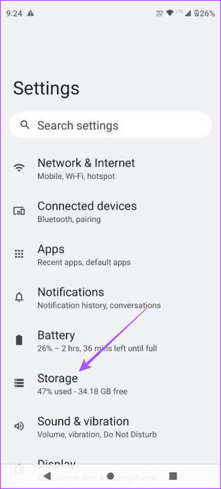 storage-settings-android-463x1024-2 أفضل 6 إصلاحات لاستمرار Telegram في تسجيل الخروج على الهاتف المحمول وسطح المكتب