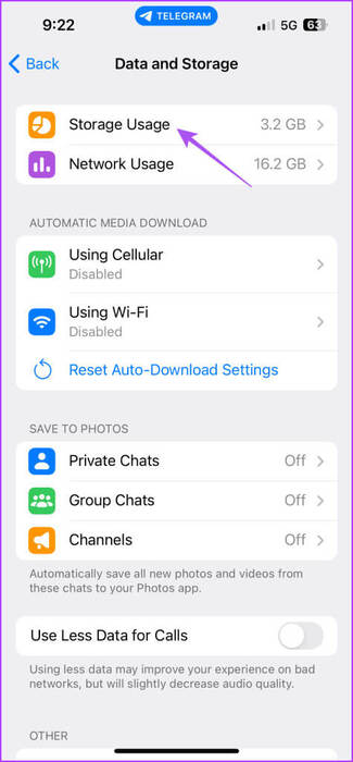 storage-usage-settings-telegram-475x1024-1 أفضل 6 إصلاحات لاستمرار Telegram في تسجيل الخروج على الهاتف المحمول وسطح المكتب