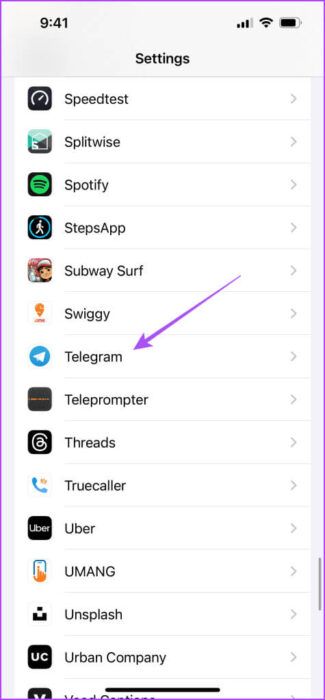 telegram-settings-iphone-475x1024-1-e1703424726970 أفضل 7 إصلاحات لعدم عمل Telegram على بيانات الهاتف المحمول