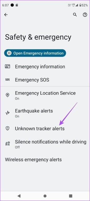 unknown-tracker-alerts-settings-android-2-461x1024-1 كيفية تمكين تنبيهات التعقب غير المعروفة على Android