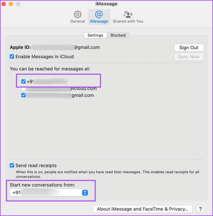 use-phone-number-for-imessage-mac-1007x1024-1 أفضل 5 إصلاحات لإرسال iMessage من البريد الإلكتروني بدلاً من رقم الهاتف