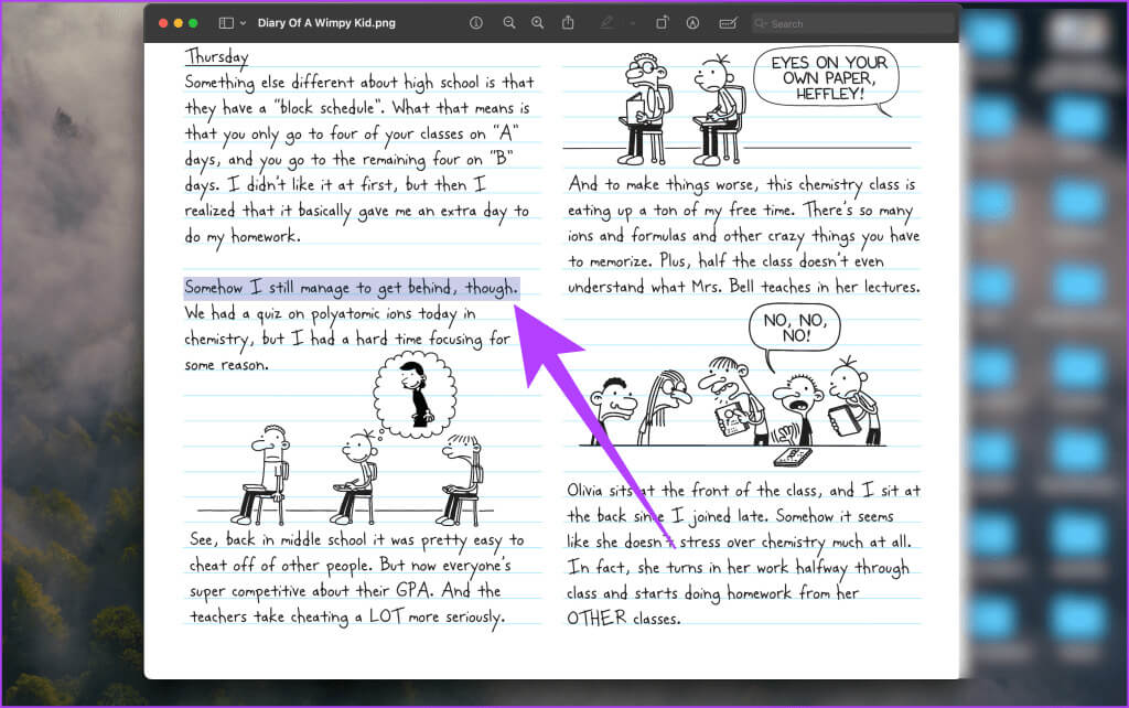 1.-hover-over-the-image-containing-text-and-click-and-drag-to-highlight-the-text-you-want-to-interact-with-1024x642-1 كيفية استخدام Live Text على Mac: دليل كامل