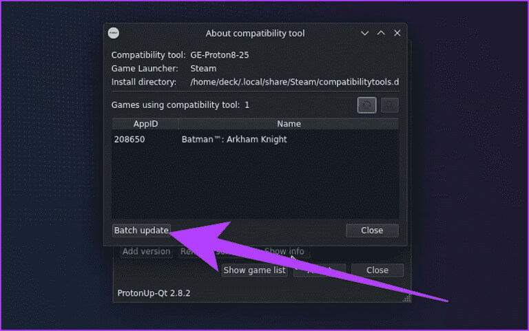 13.-To-update-the-tool-click-on-Batch-Update-768x481-1 كيفية تثبيت Proton GE على Steam Deck
