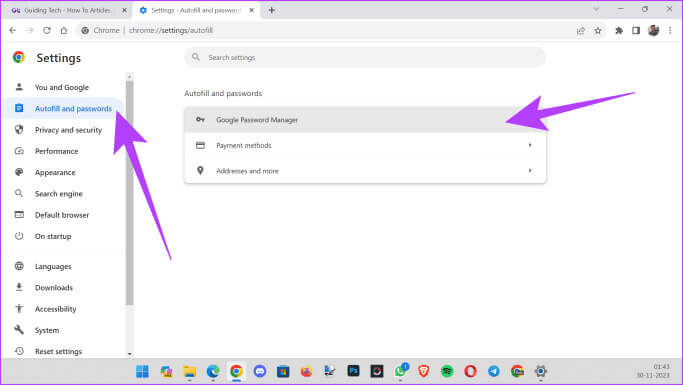 2.-click-on-Autofill-and-passwords.-Then-click-on-Google-Password-Manager-683x385-1 كيفية تعطيل Windows Hello لكلمات مرور Google Chrome