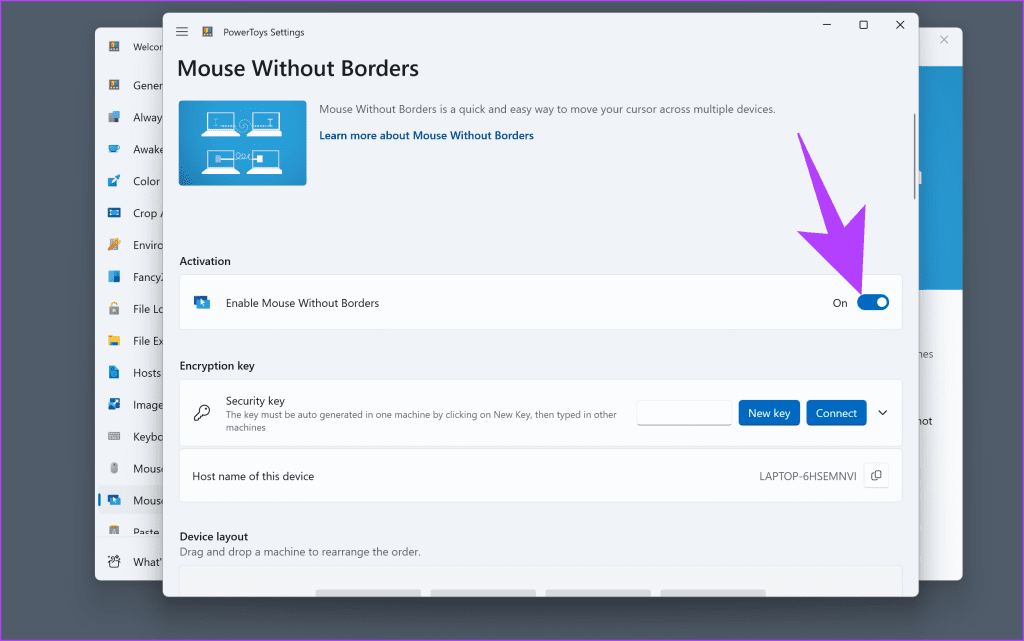 2.-enable-the-toggle-next-to-Enable-Mouse-Without-Borders-1024x641-1 كيفية استخدام نفس الماوس بشكل متعدد باستخدام PowerToys على Windows