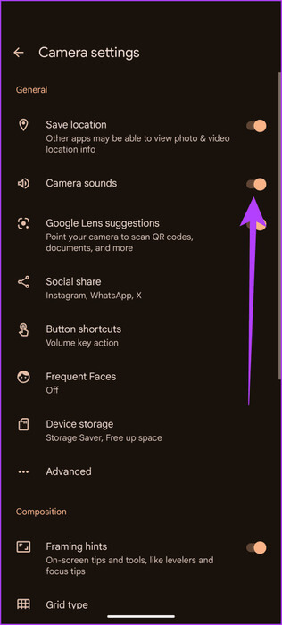 كيفية إيقاف تشغيل صوت الكاميرا على Google Pixel - %categories