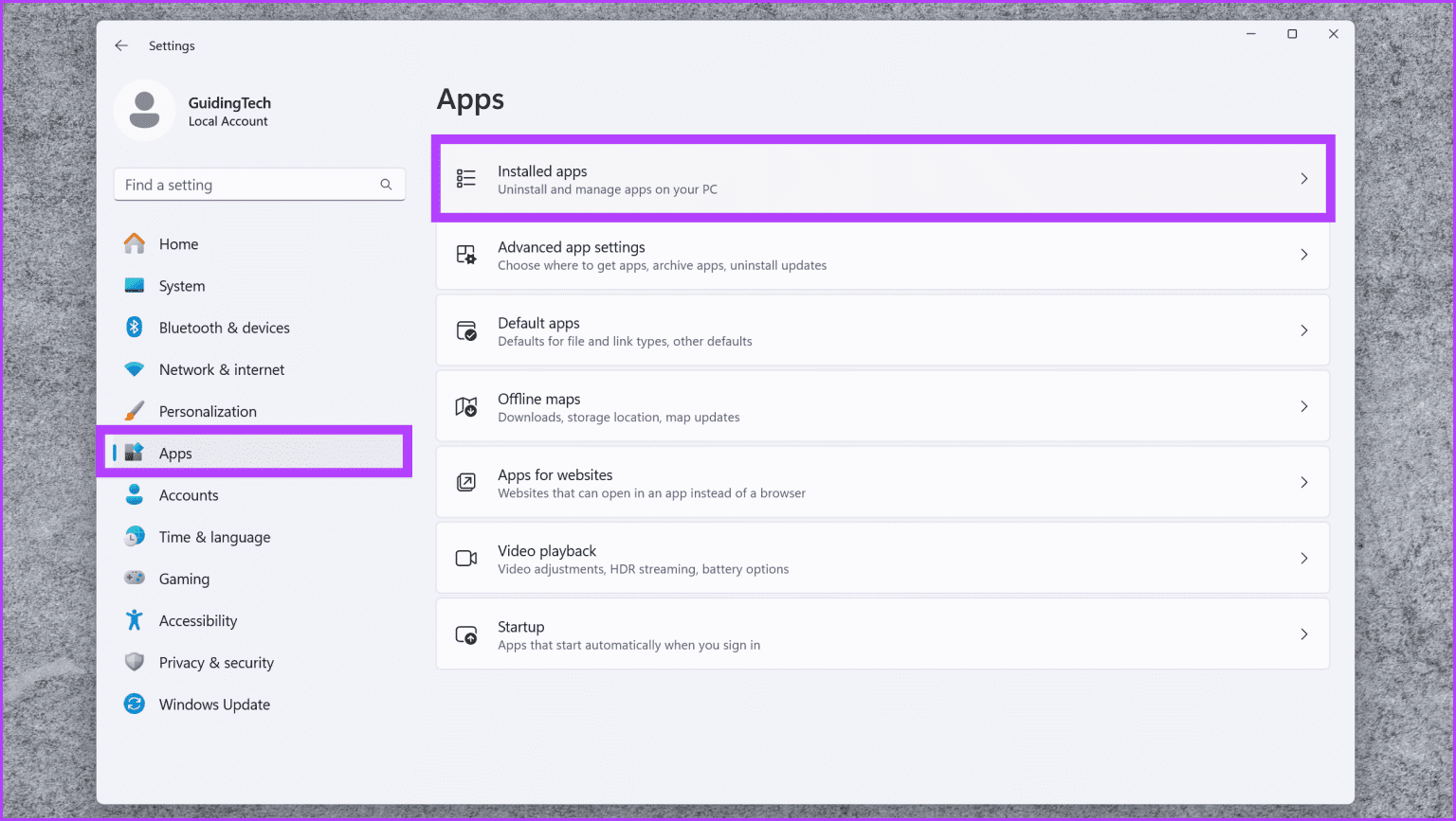 4.-Select-Apps-from-the-left-sidebar-and-then-select-Installed-Apps-from-the-right-pane-1536x867-1 10 طرق لإصلاح أخطاء Discord "اتصال RTC" و"No Route" على Windows