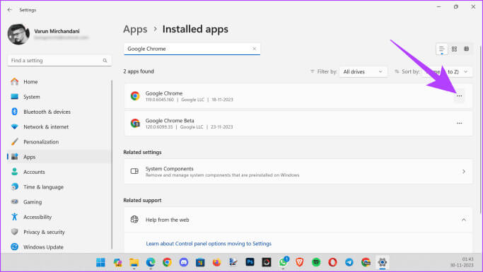 5.-search-for-Google-Chrome.-Once-you-find-it-click-on-the-three-dot-icon-next-to-it-683x385-1 كيفية تعطيل Windows Hello لكلمات مرور Google Chrome