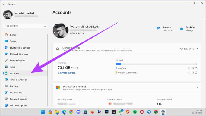 7.-click-on-Accounts-in-the-left-hand-pane-683x385-1 كيفية تعطيل Windows Hello لكلمات مرور Google Chrome