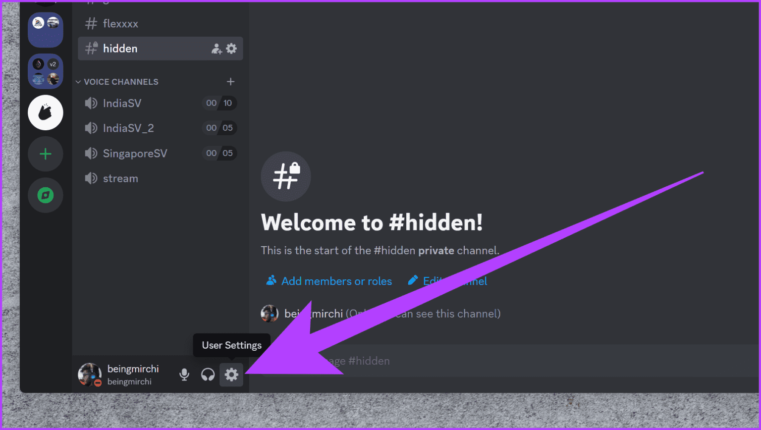 8.-Head-over-to-your-Discord-settings-by-clicking-on-the-gear-icon-on-the-bottom-left-1536x868-1 10 طرق لإصلاح أخطاء Discord "اتصال RTC" و"No Route" على Windows