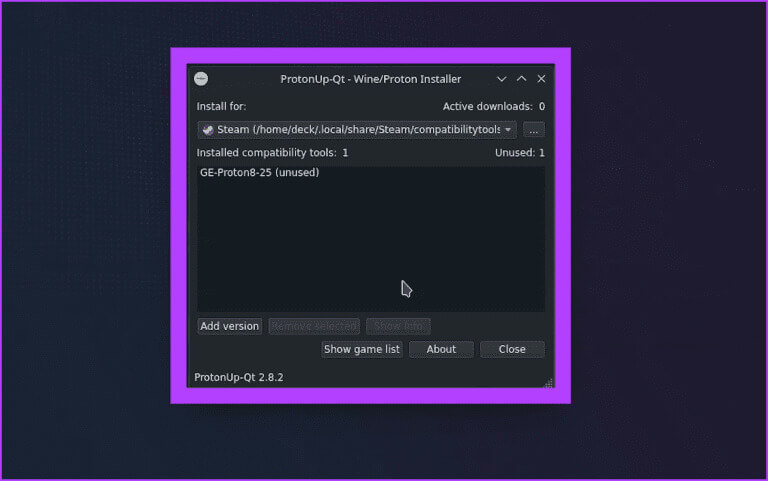 8.-Once-its-installed-you-should-get-a-screen-like-this-768x481-1 كيفية تثبيت Proton GE على Steam Deck
