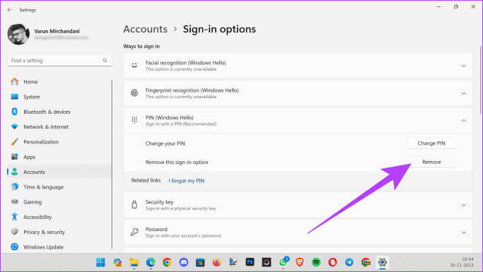 9.-Here-click-on-PIN-Windows-Hello-and-then-click-on-the-Remove-button-683x385-1 كيفية تعطيل Windows Hello لكلمات مرور Google Chrome