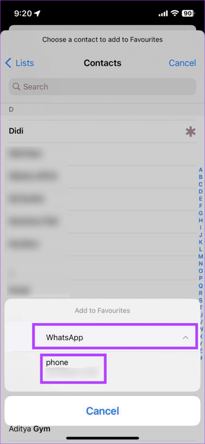 Add-contact-to-favorite كيفية إضافة أو إزالة جهات الاتصال من المفضلة على iPhone