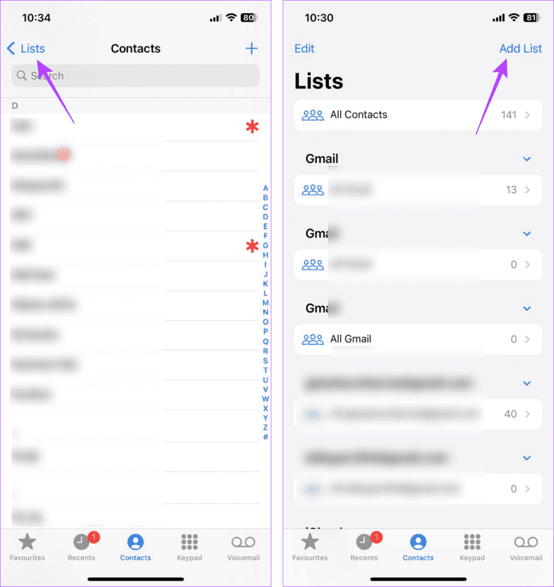Add-new-list هل يمكنك إخفاء جهات الاتصال على جهازك iPhone : إليك 7 طرق رائعة