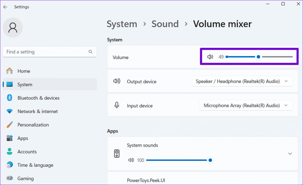 Adjust-Volume-on-Windows-1024x627-1 أفضل 7 إصلاحات لعدم وجود صوت في Roblox على Windows