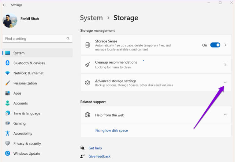 Advanced-Storage-Settings-Windwos-768x529-1 أفضل 5 إصلاحات لمشكلة استمرار محرك الأقراص في الامتلاء على Windows