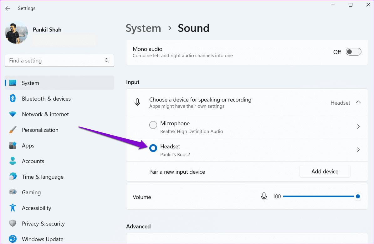 Audio-Input-Device أفضل 7 إصلاحات لعدم عمل دردشة Roblox على Windows