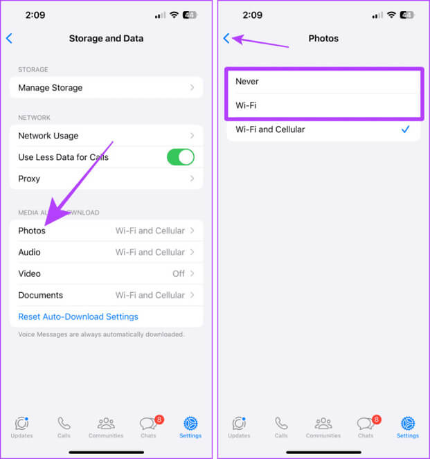 Auto-Download-Setting-for-Photos-in-WhatsApp-iOS-1-768x820-1 كيفية إيقاف التنزيل التلقائي في WhatsApp على الهاتف المحمول والكمبيوتر