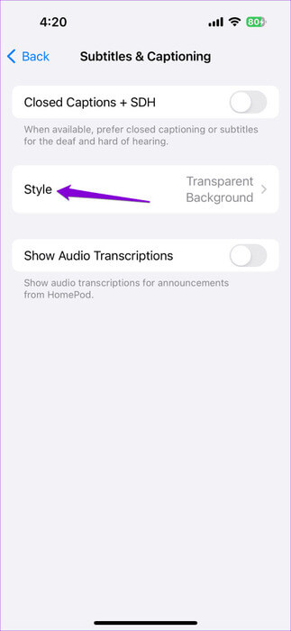 Change-Caption-Settings-on-iPhone-473x1024-1 أفضل 8 إصلاحات لعدم عمل الترجمات المغلقة على YouTube