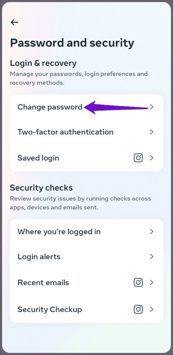 Change-Instagram-Account-Password-on-Phone-500x1024-1 أفضل 6 إصلاحات للتحذير "لقد اكتشفنا سلوكًا آليًا في حسابك" على Instagram