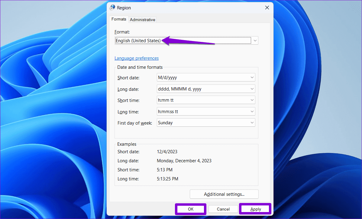 Change-Region-Settings-on-Windows أفضل 7 إصلاحات لعدم عمل دردشة Roblox على Windows