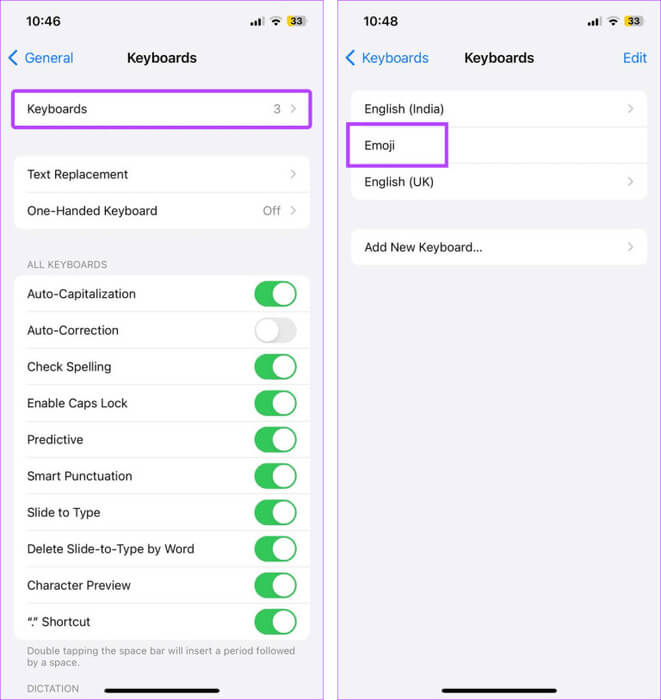 Check-emoji-keyboard-is-added-768x813-1 9 طرق لإصلاح اختفاء Memoji بعد تحديث iOS 17 على iPhone