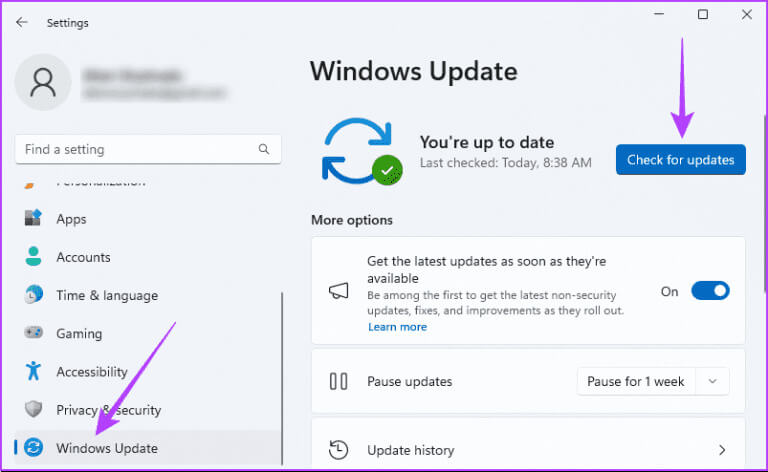 Check-for-Windows-updates-new-768x472-1 أفضل 9 إصلاحات لمشكلة شاشة الموت الزرقاء عند ممارسة الألعاب على Windows 11