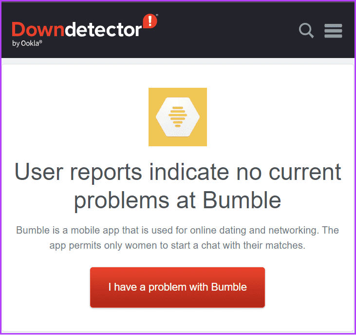 Check-if-Bumble-is-down كيفية إلغاء اشتراك Bumble على iPhone وAndroid